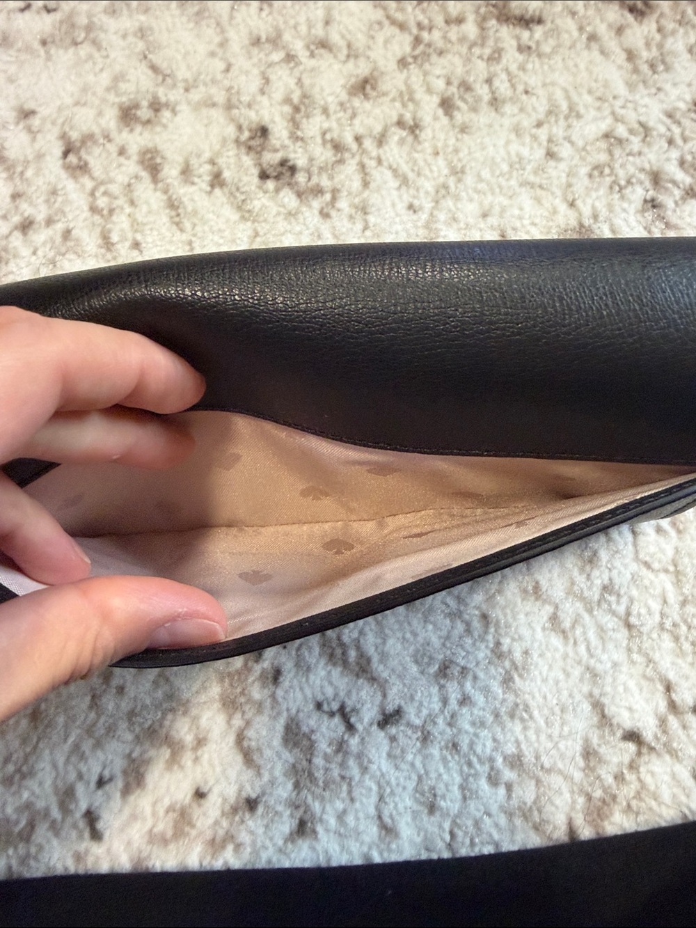 kate spade Black Leather Wallet with Gold Spade Clasp - Picture 6 of 9